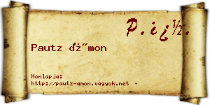 Pautz Ámon névjegykártya